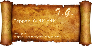 Tepper Győző névjegykártya
